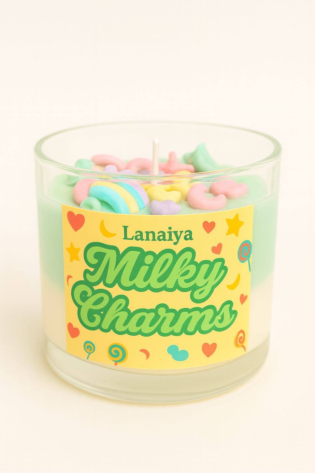 Milky charms candle