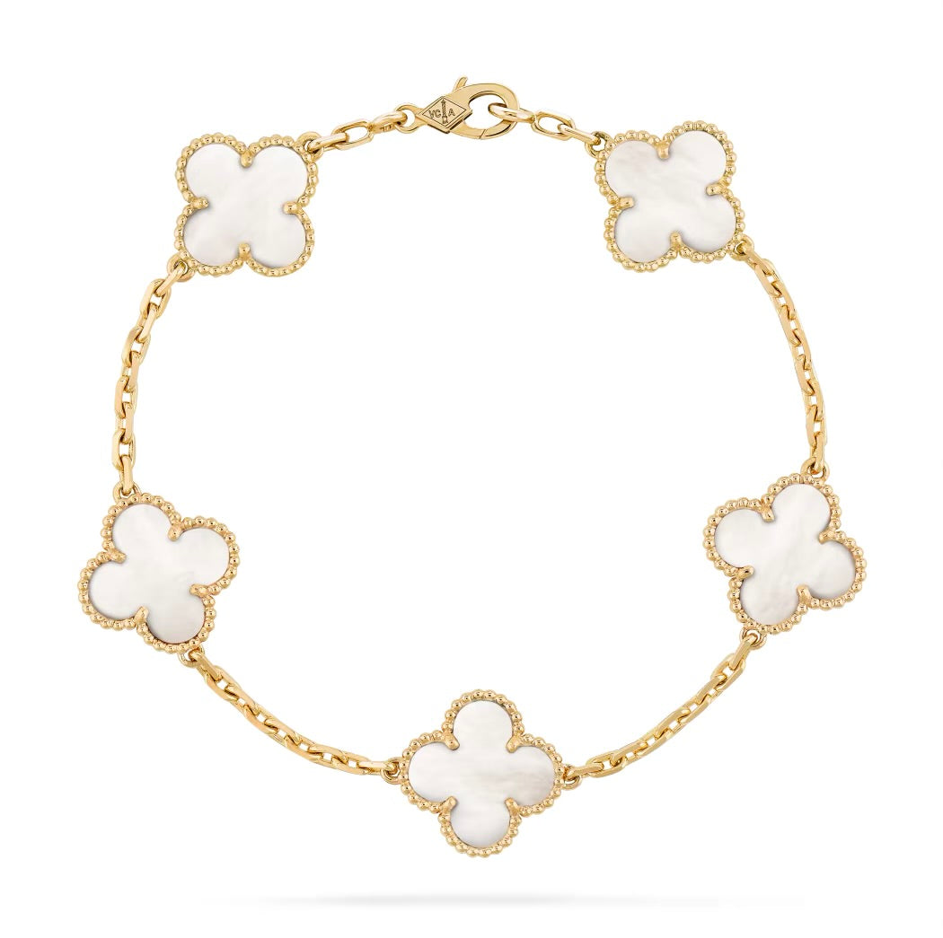 Clover bracelet white