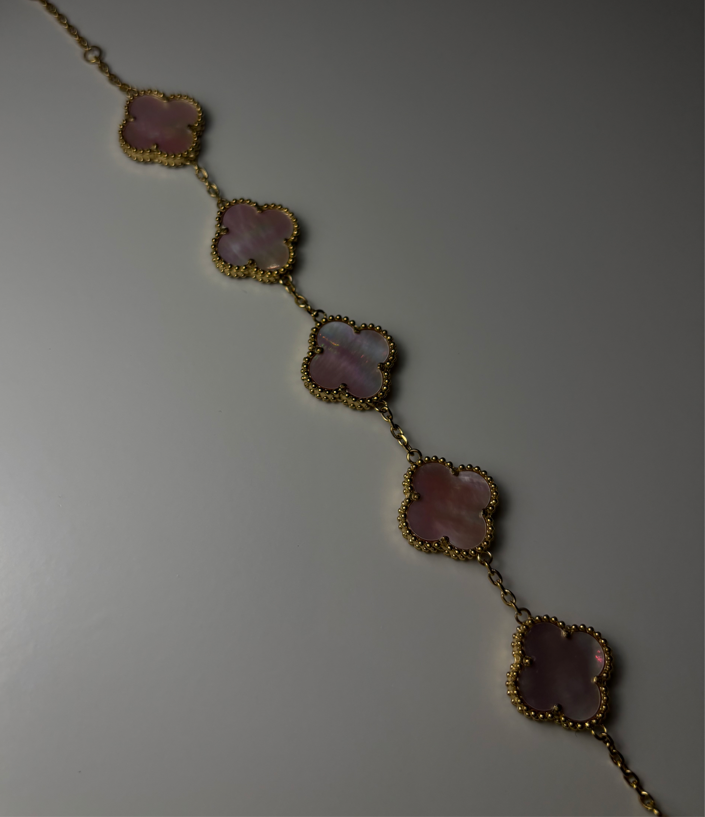 Clover bracelet pink