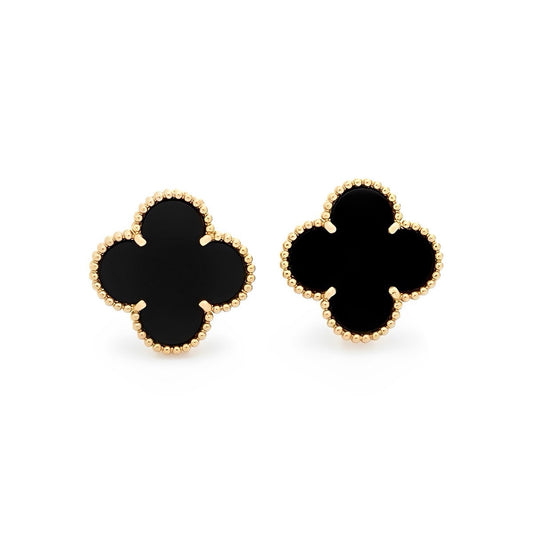 Clover earrings black