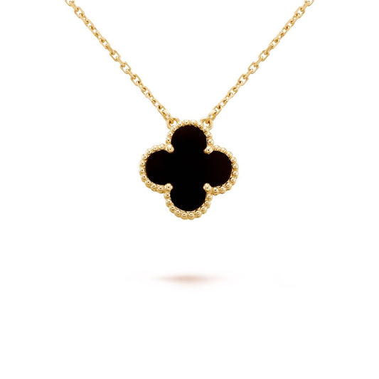 Clover necklace black
