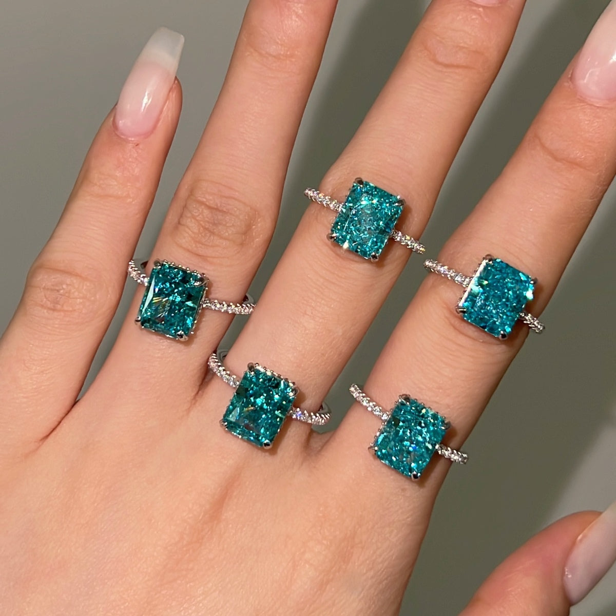 Green ring | 925 Silver