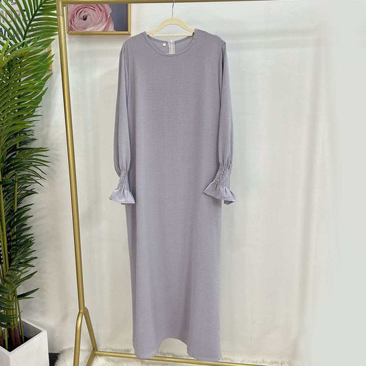 Abaya ruffle lichtgrijs