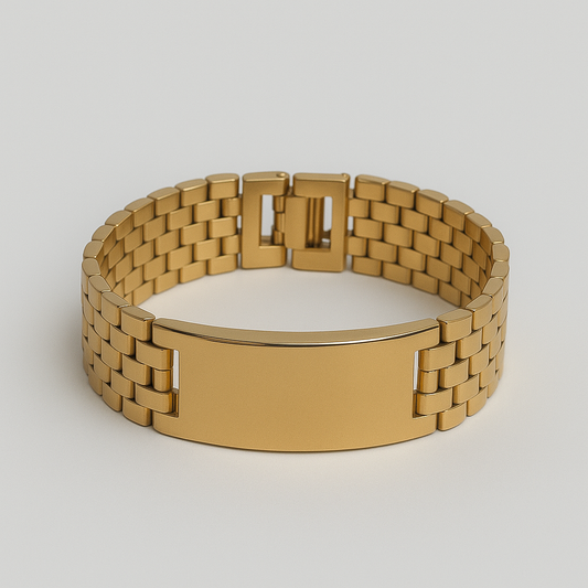 Solid Link Bracelet – Monarch Gold Edition