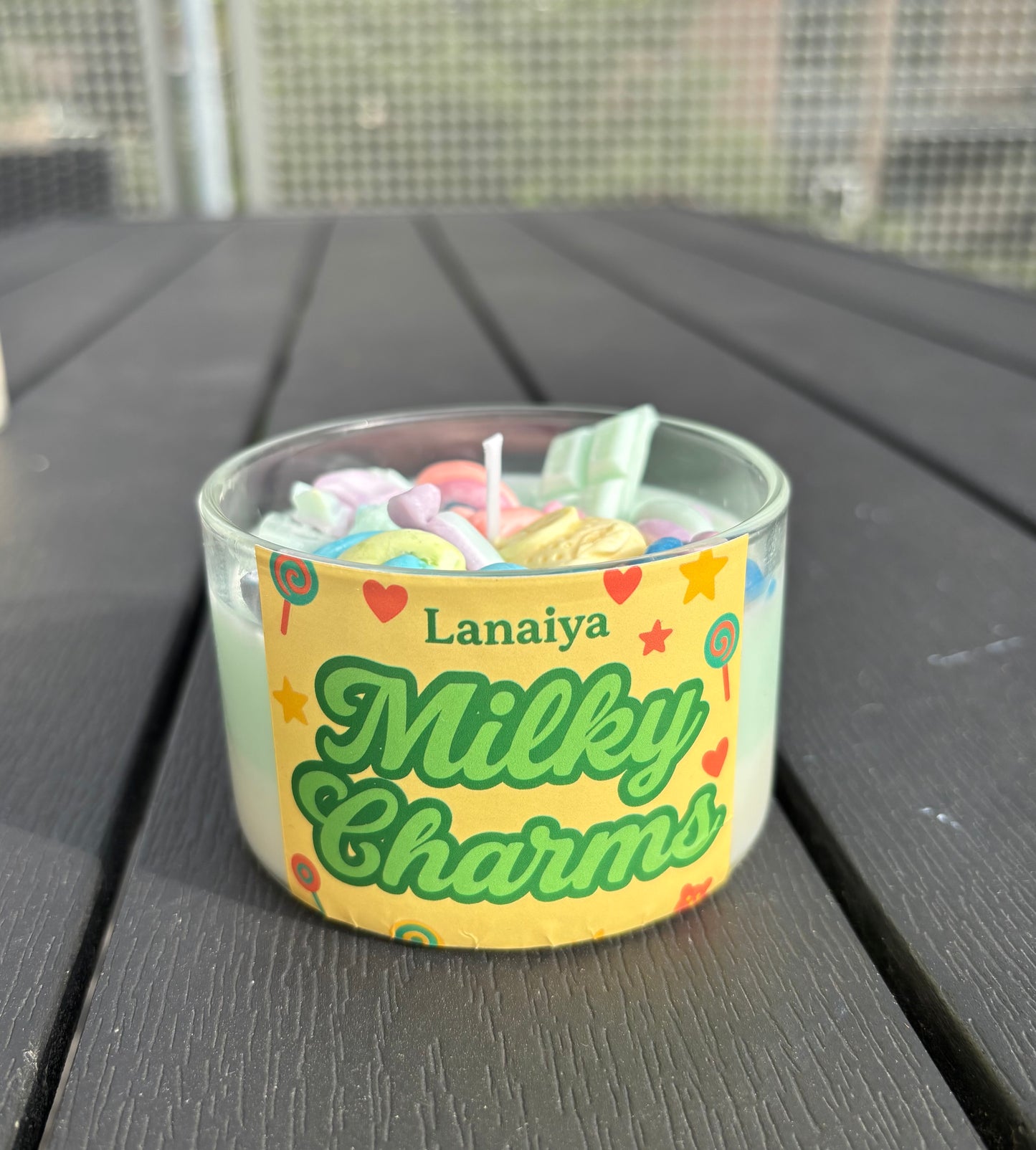 Milky charms candle