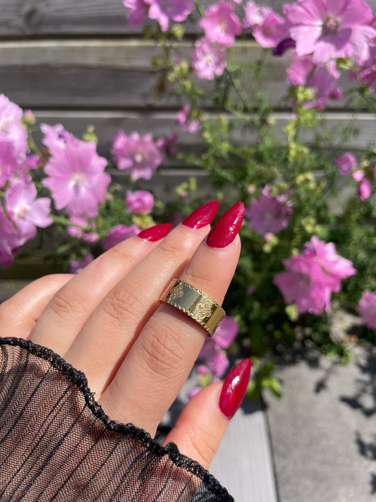 Anillo trébol oro