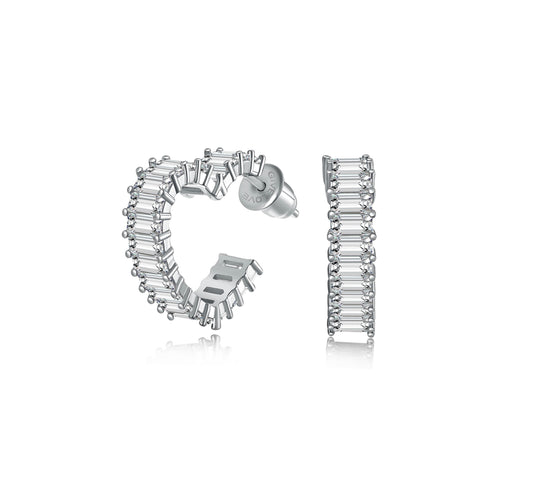 Heart earrings silver | 925 Silver
