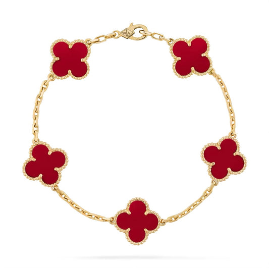 Clover bracelet red