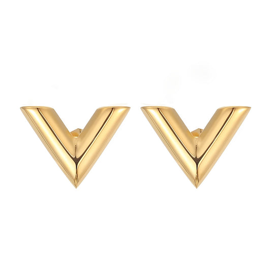 V earrings