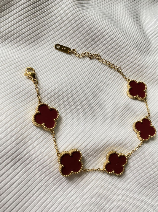 Clover bracelet red